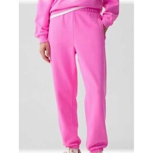 GAP High Rise VintageSoft Relaxed Joggers Sweatpants Athleisure Neon Pink Lounge
